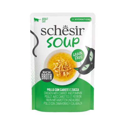 Schesir Sachet Repas Chat Poulet et Potiron Soup 40 g Schesir Sachet Repas Chat Poulet et Potiron Soup 40 g