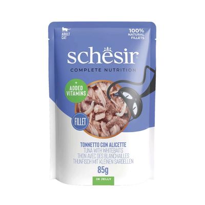 Schesir Sachet Repas Chat Thon et Anchois Gélatine 85 g Schesir Sachet Repas Chat Thon et Anchois Gélatine 85 g