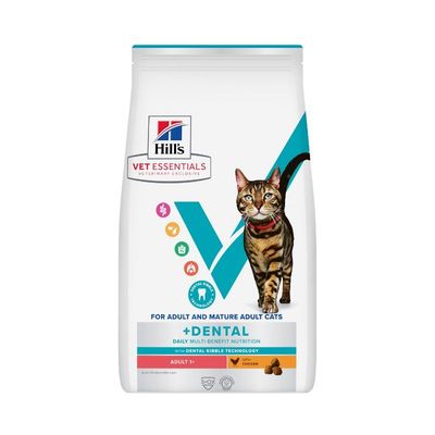 Hill's Vetessentials Multi-Benefit + Dental Chat Adulte 1+ Hill's Vetessentials Multi-Benefit + Dental Chat Adulte 1+