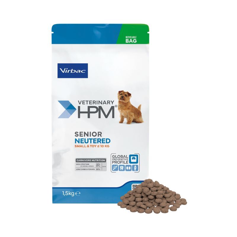 Virbac Veterinary HPM Senior Neutered Hond Small & Toy, Inhoud: Brok 1.5 Kg