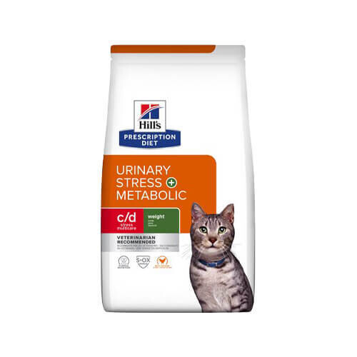 Hill's Prescription Diet Chat C/D Urinary Stress + Metabolic Hill's Prescription Diet Chat C/D Urinary Stress + Metabolic, Contenu: Croquettes 1.5 kg