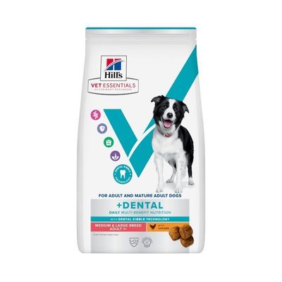Hill's Vetessentials Multi-Benefit + Dental Hond Adult 1+ Medium & Large Breed - 10 & 13 kg - 10 EUR KORTING Hill's Vetessentials Multi-Benefit + Dental Hond Adult 1+ Medium & Large Breed - 10 & 13 kg - 10 EUR KORTING