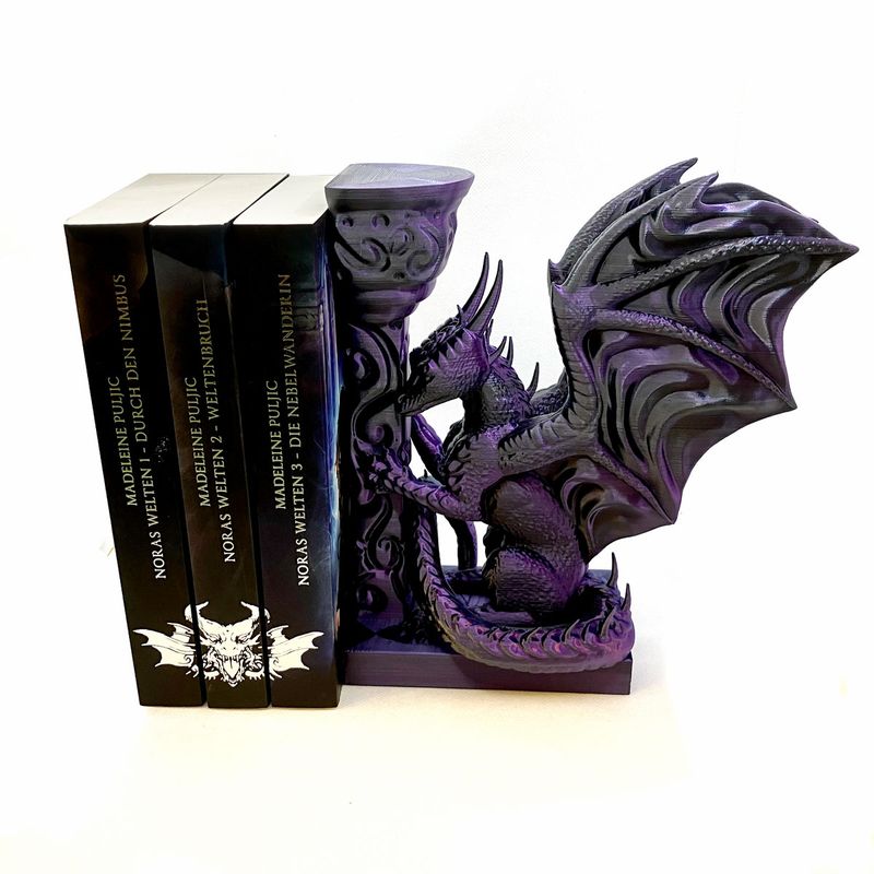 Buchstütze Drache