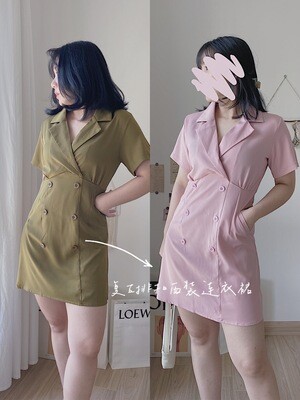 Vintage Suit Dress | 复古西装排扣连衣裙 Vintage Suit Dress | 复古西装排扣连衣裙