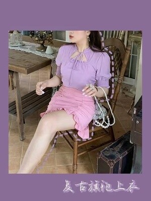 Retro Cheongsam Top | 优雅复古改良版旗袍上衣 Retro Cheongsam Top | 优雅复古改良版旗袍上衣