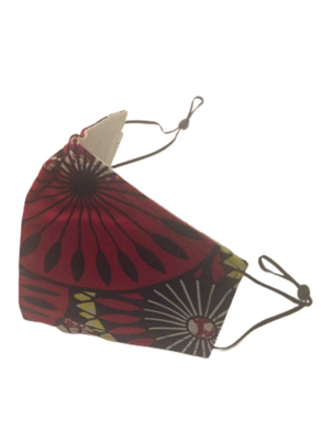 Handmade mask redflower design *3 LAYER*