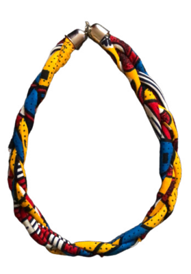 Mixed African print necklace