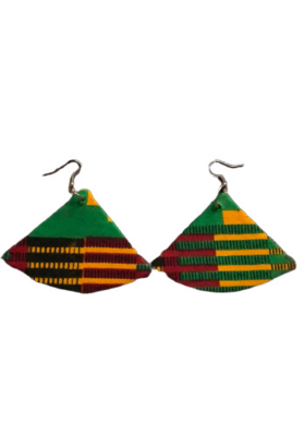 Mixed African print earring