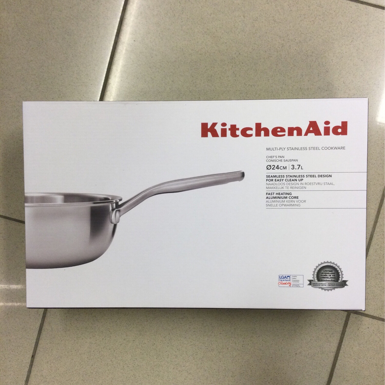 KITCHENAID Multi-ply Stainless Steel Chef’s Pan 24cm 3,7L