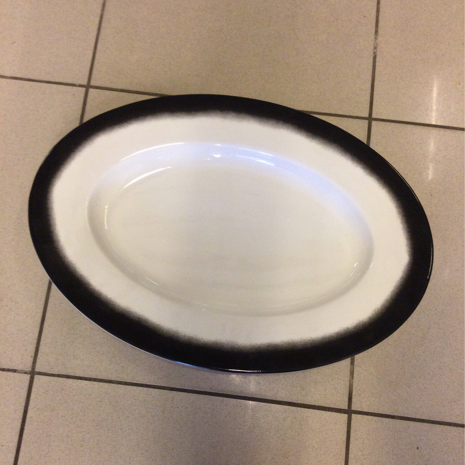 SERAX Serving Plate Large Porcelain Border