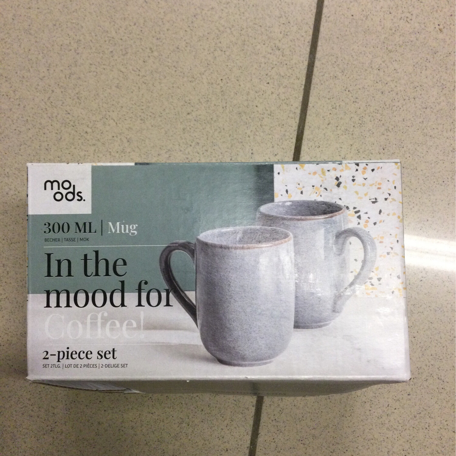 Moods 2-piece Mug Set Grey