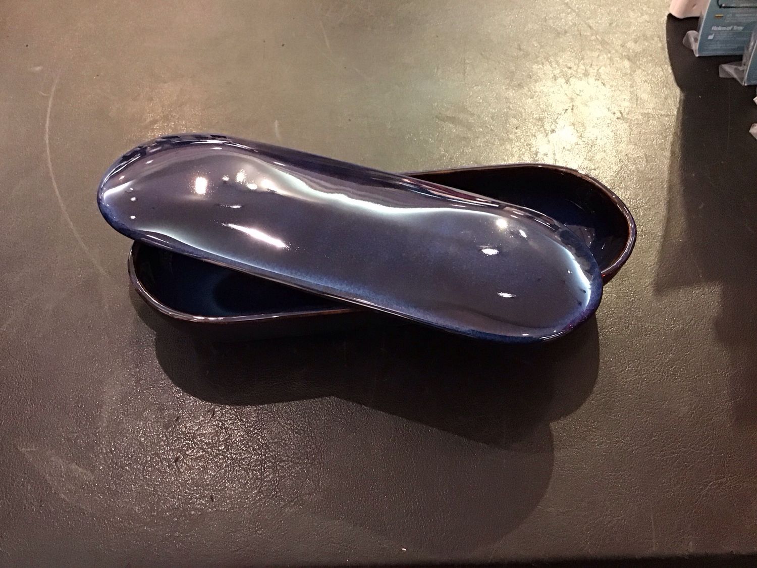 Serax tray with lid L 24,5x8,5x5cm dark blue pure Pascale Naessens