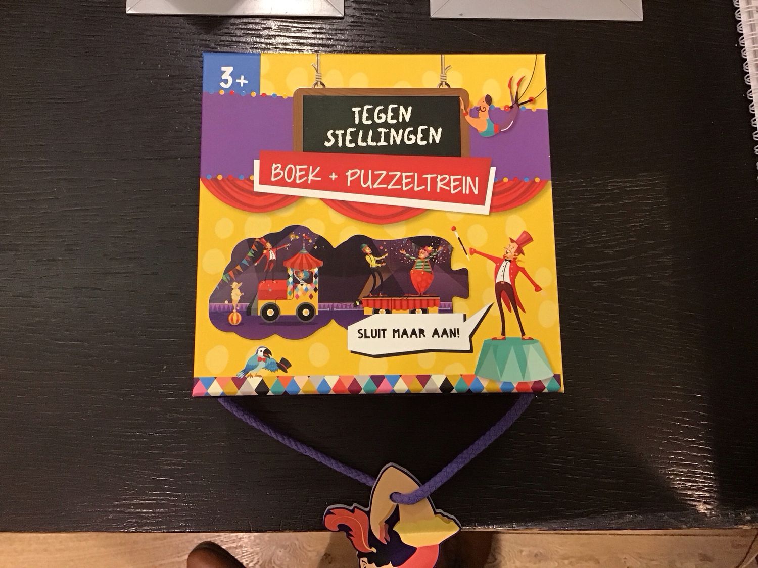 Tegen stellingen boek + puzzeltrein