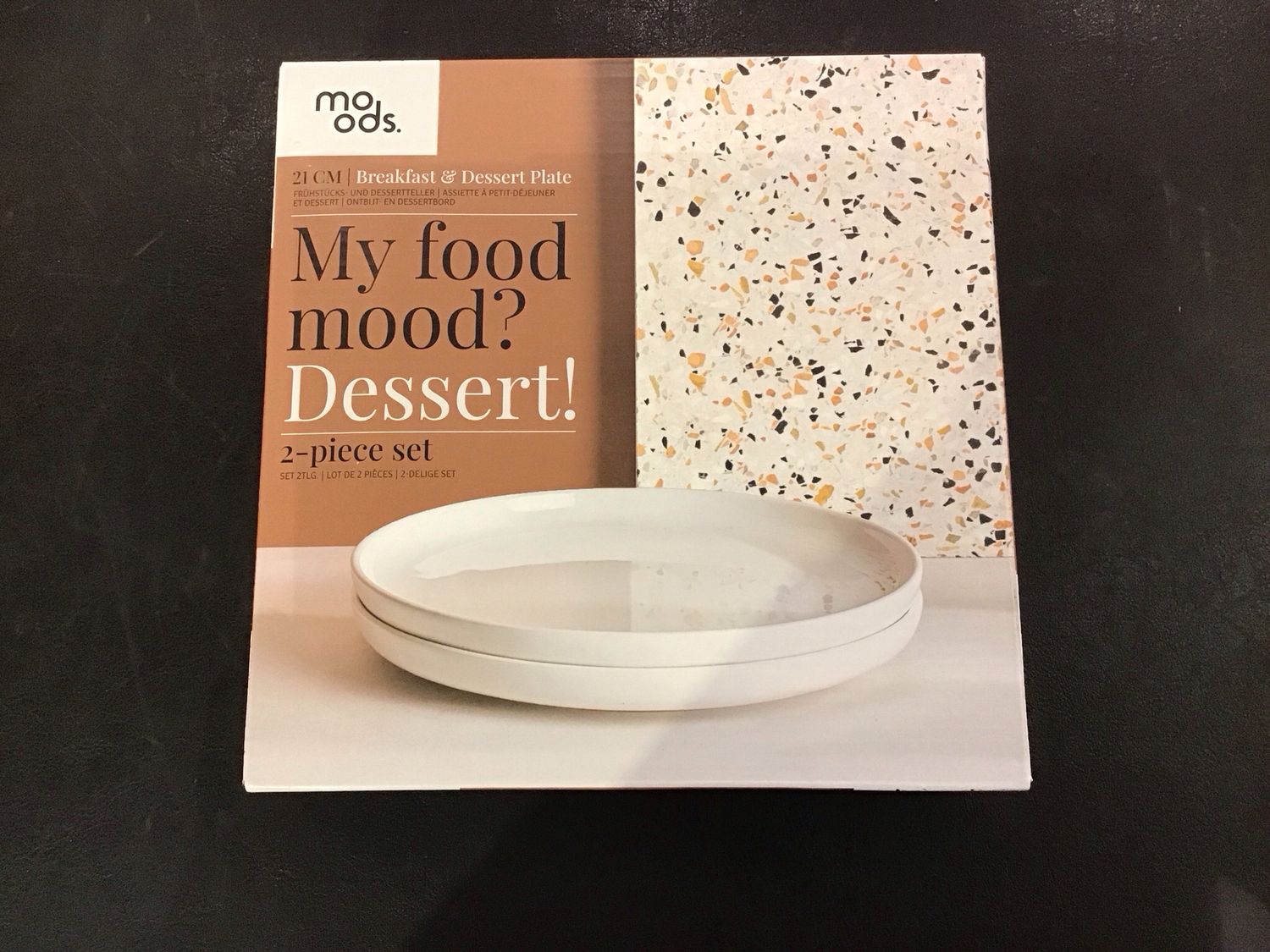 Moods 2-piece breakfast &amp; dessert plate 21cm white