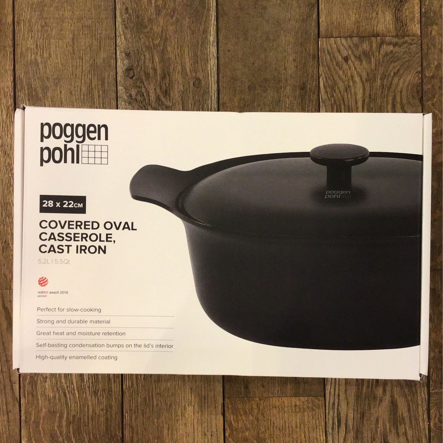 Poggenpohl Covered Oval Casserole Cast Iron 28x22cm 5,2L