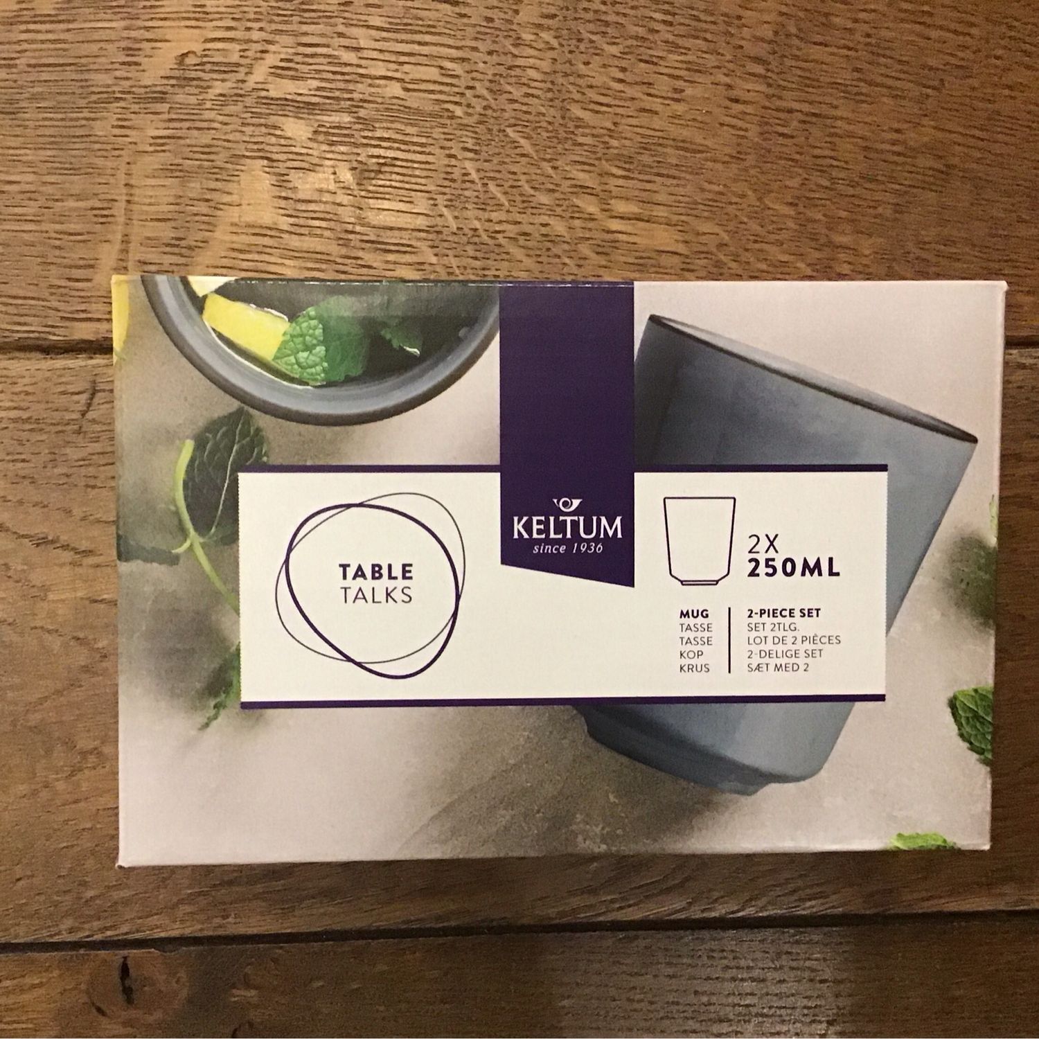 Keltum 2-piece Mug Set Smokey Blue
