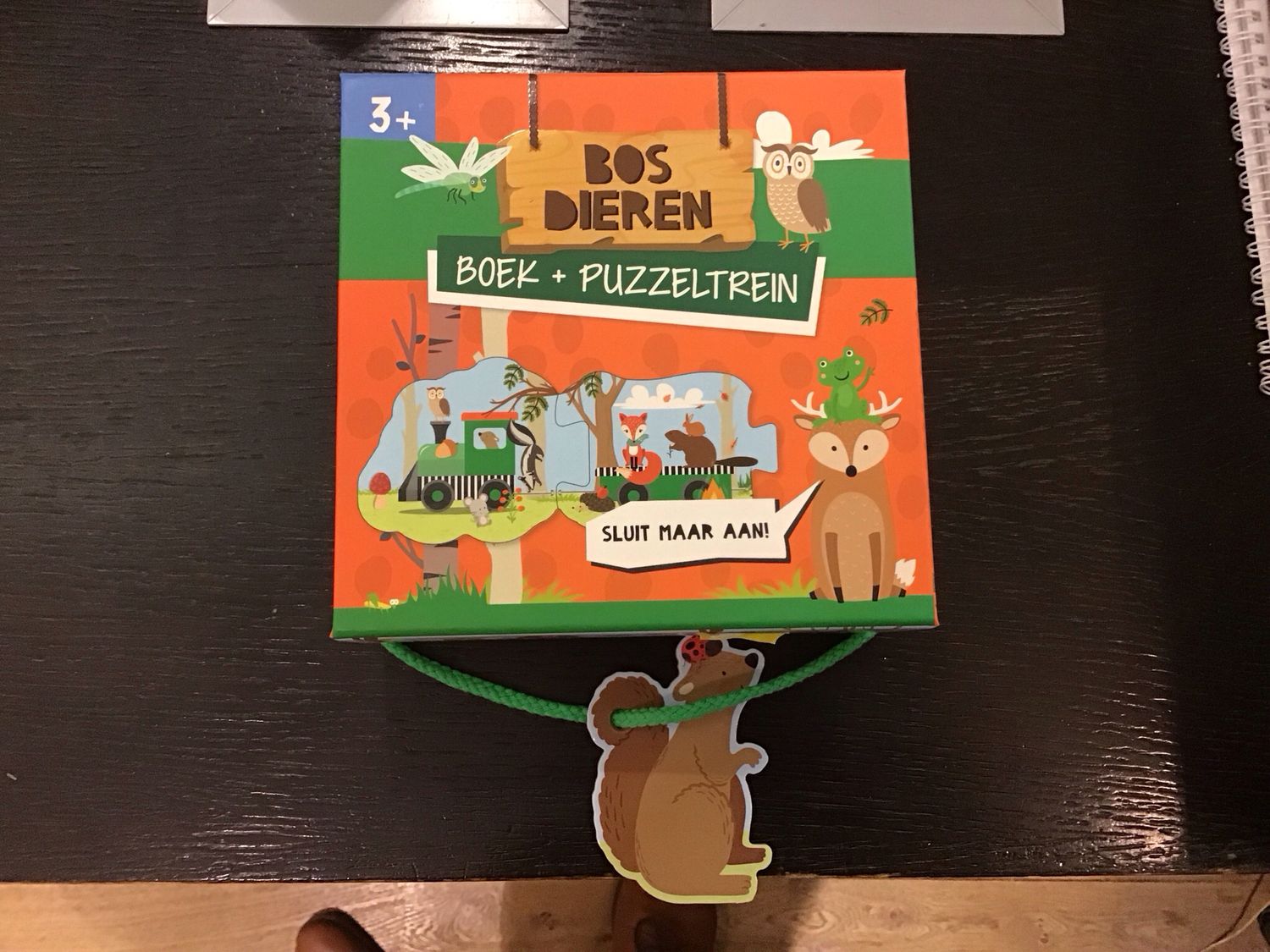 Bos dieren boek + puzzeltrein