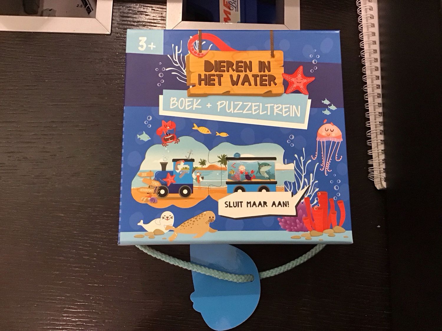Dieren in het water boek + puzzeltrein