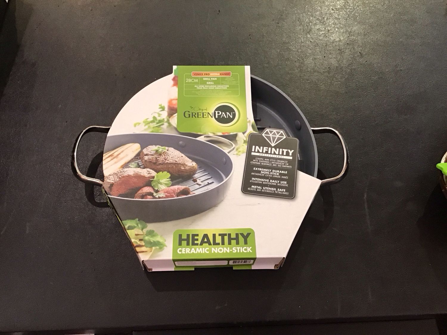 Greenpan grill pan 28cm venice pro extra range