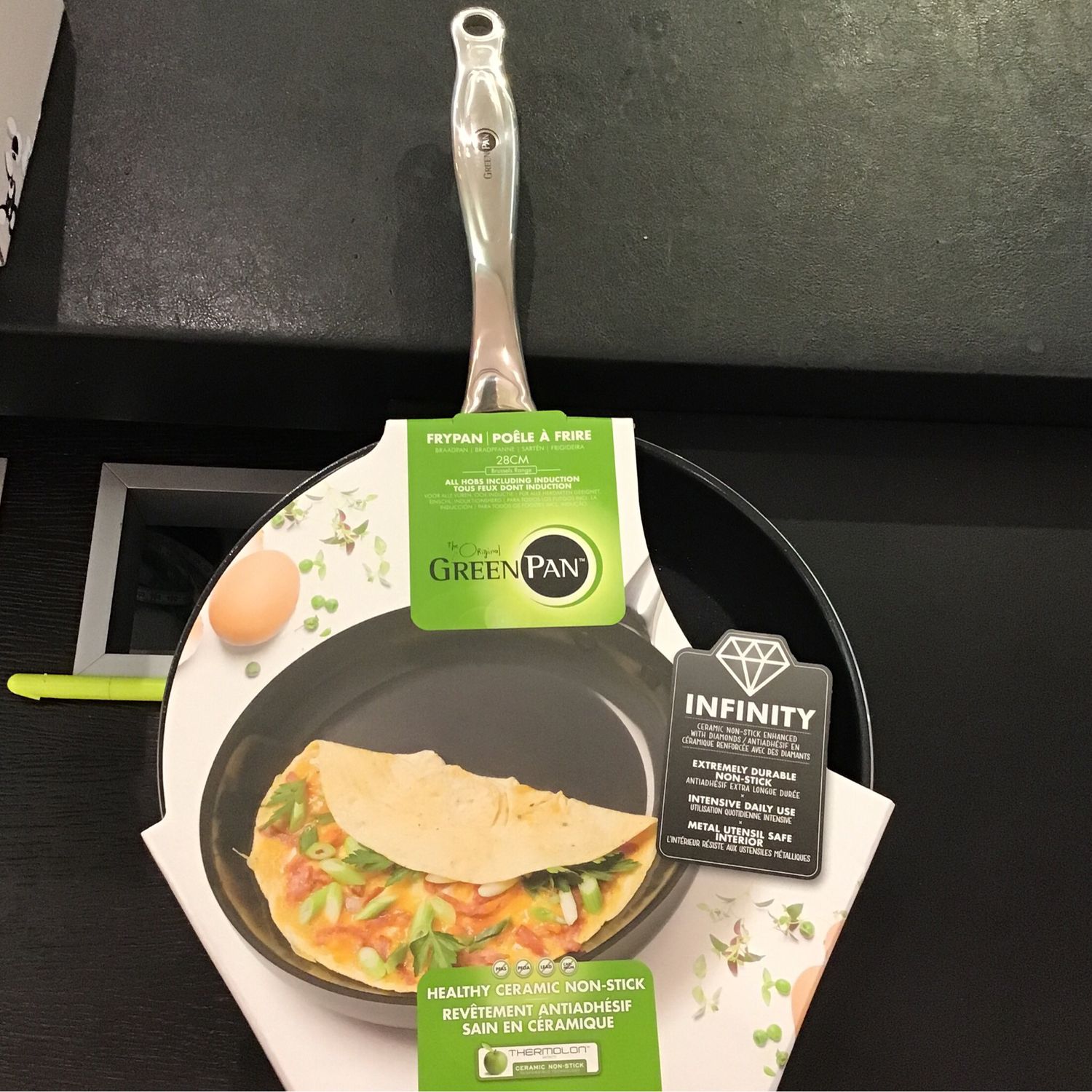 Greenpan Ceramic Frypan 28cm Brussels Range