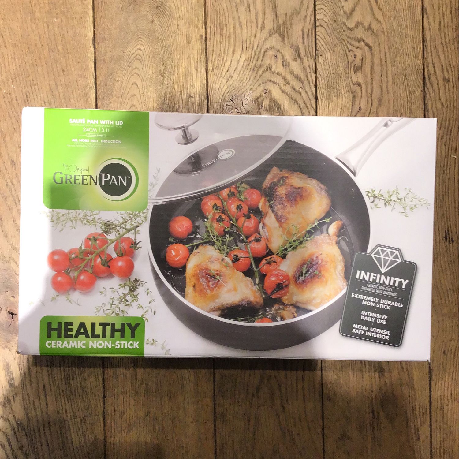 Greenpan Sauté Pan With Lid 24cm 3,1L Brussels Range