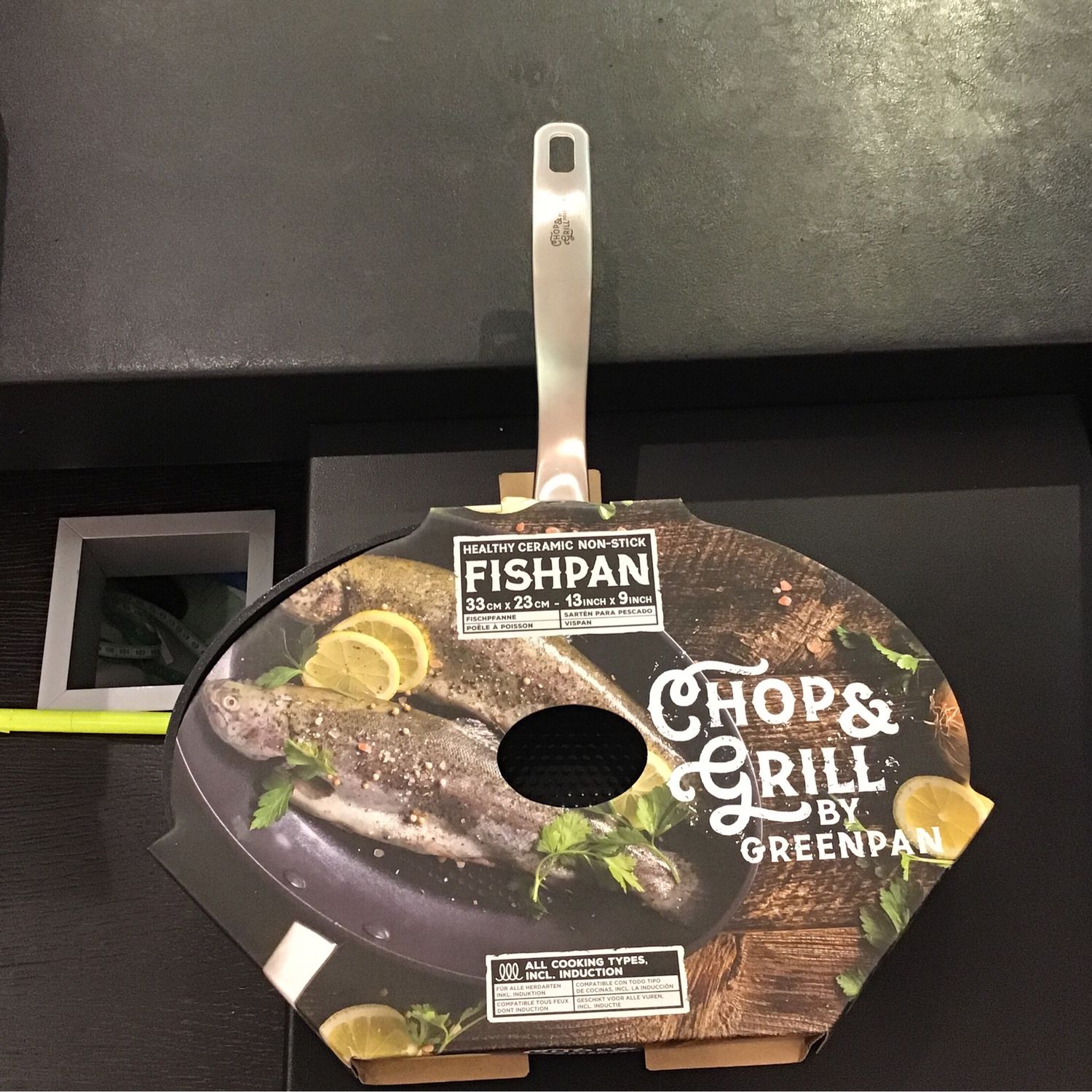 Greenpan Ceramic Fishpan 33x23cm Chop &amp; Grill