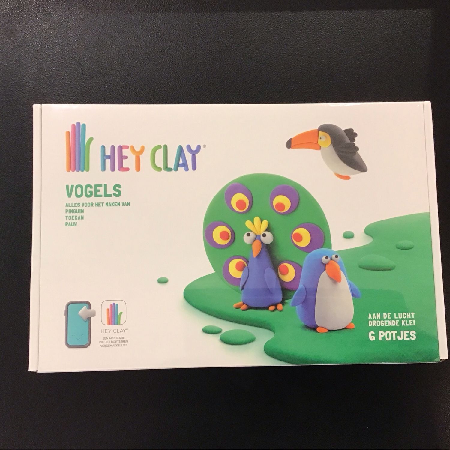 Hey Clay Vogels 6 Potjes