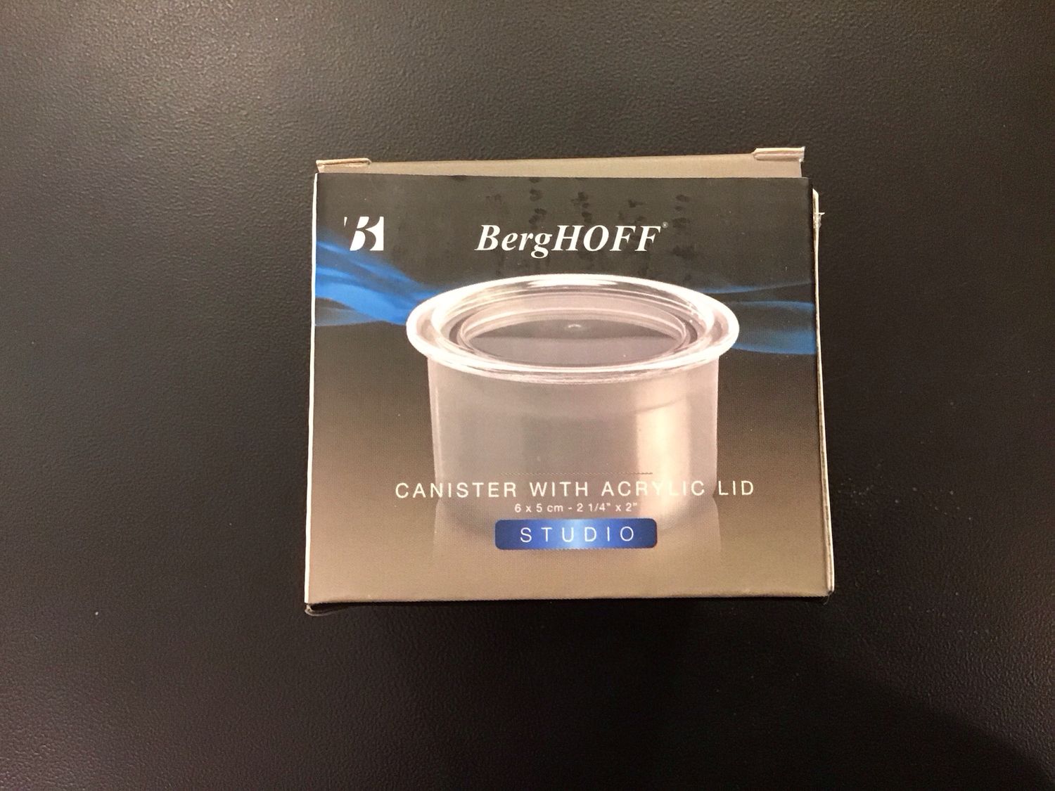 Berghoff canister with acrylic lid 6x5cm studio