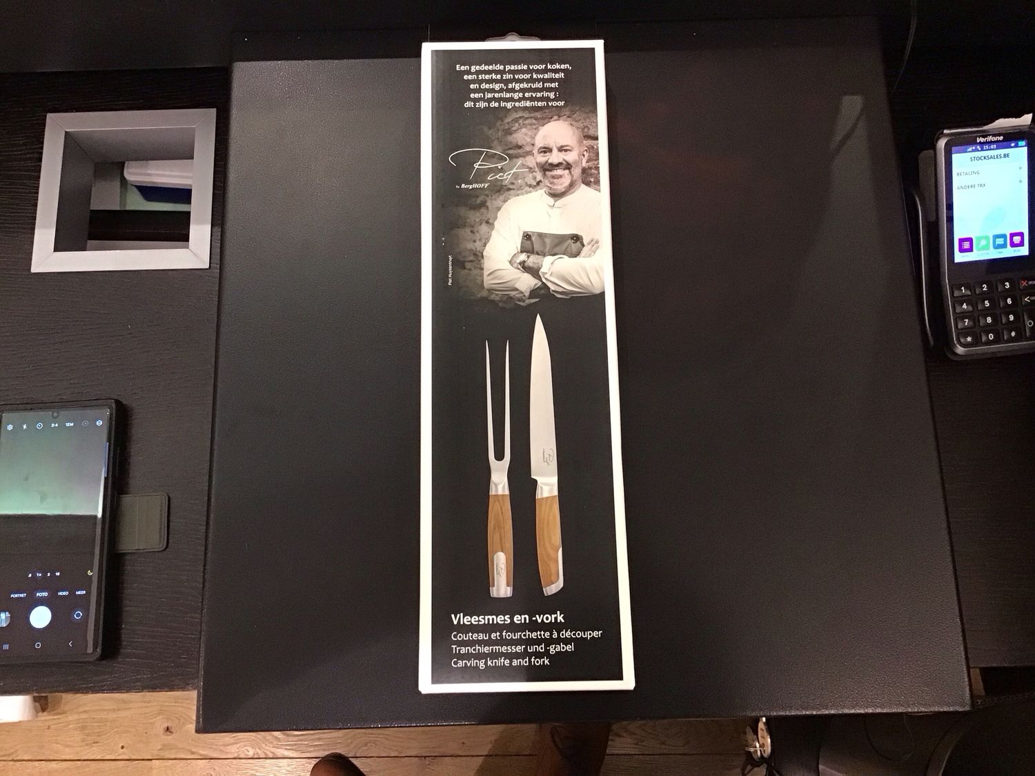 Berghoff vleesmes en -vork Piet Huysentruyt