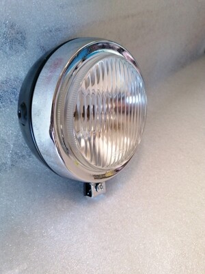 Koplamp rond zwart /chrome