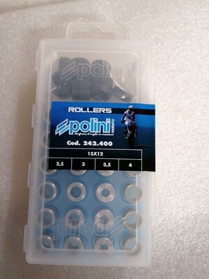 Rollenset polini 15 x12 2.5 /3/3.5 4gr