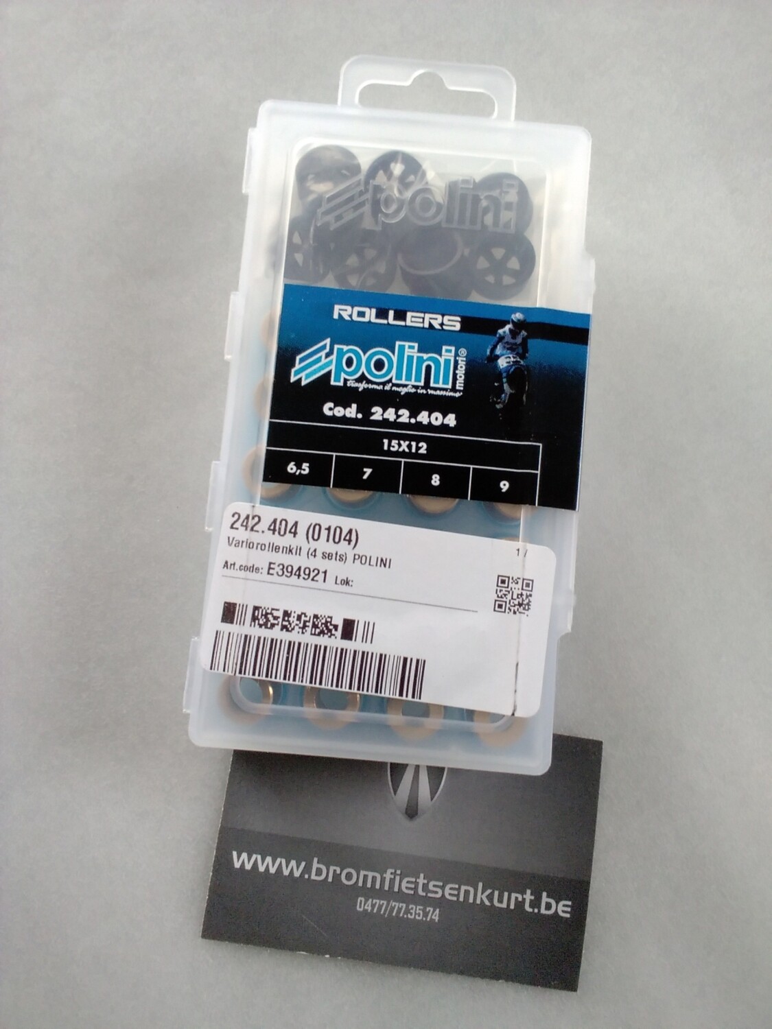 Rollenset polini 15x12 6,5/7/8/9gr