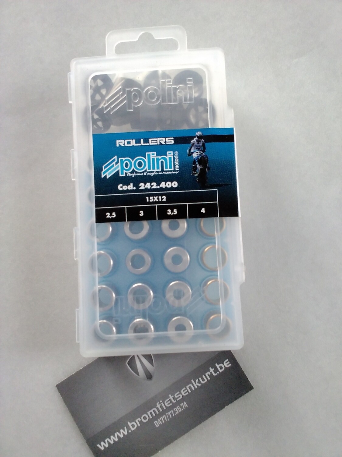 Rollenset polini 15x12 3,5/4/4,5/5gr