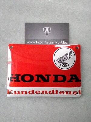 Emaille Honda bordje 13,5cm x 9cm