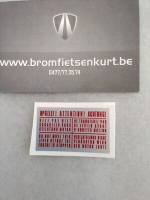 Sticker motorblok