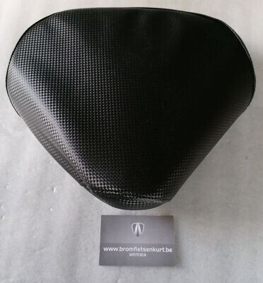 Zadelovertrek (zwart /carbon look) + vulling (paddestoel)