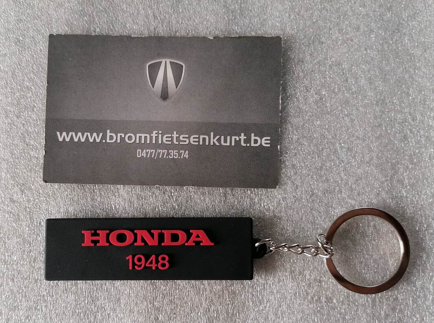 Sleutelhanger Honda Rubber (Zwart/Rood)