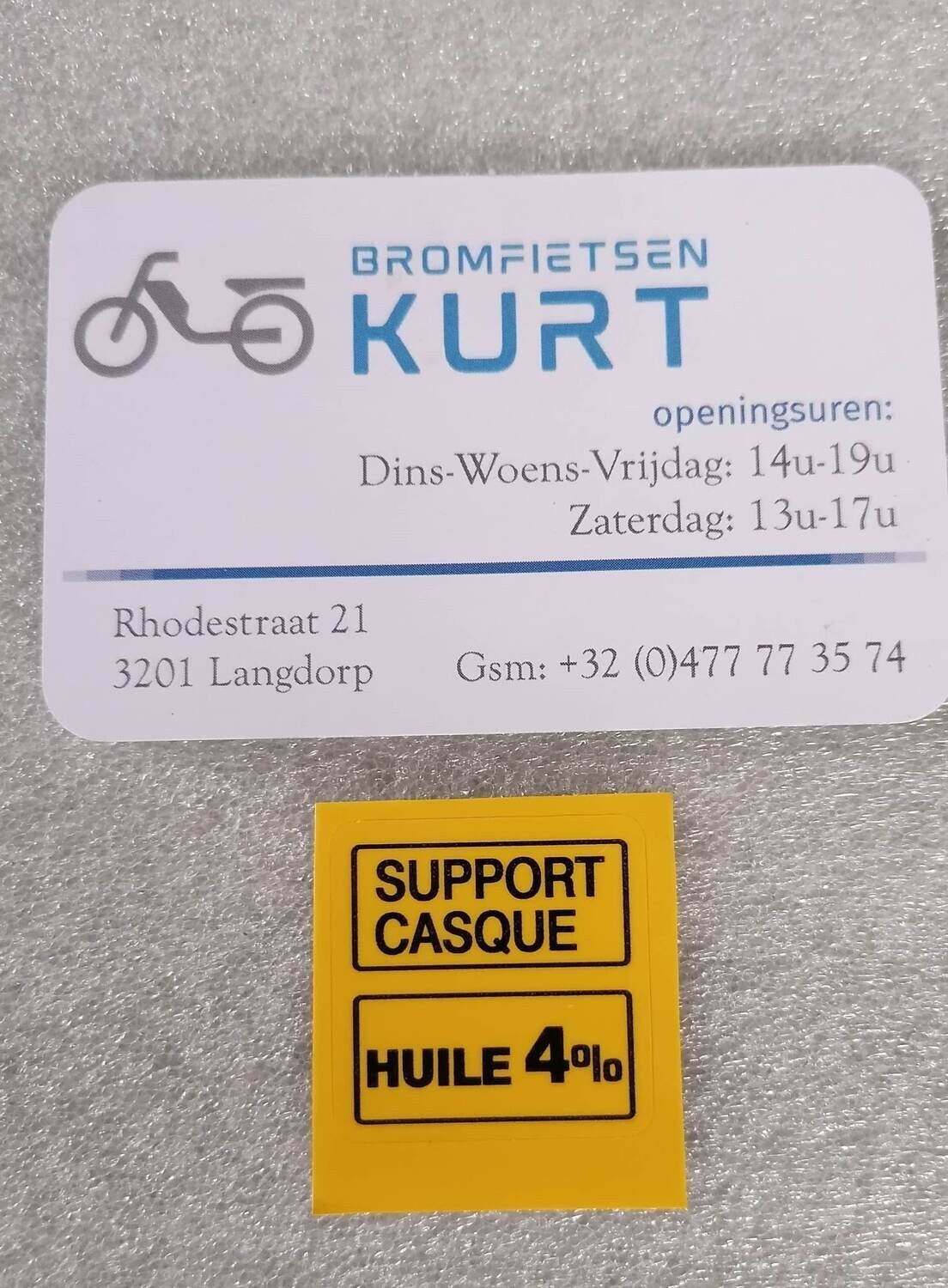 Sticker Huile 4%