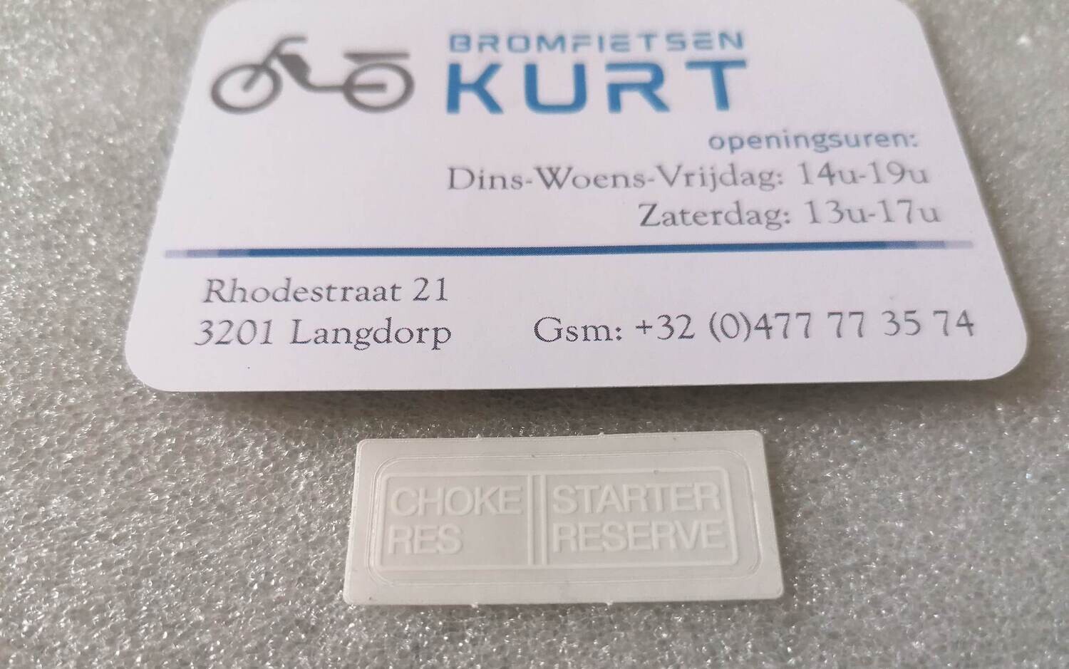 Sticker    choke/res   starter/res