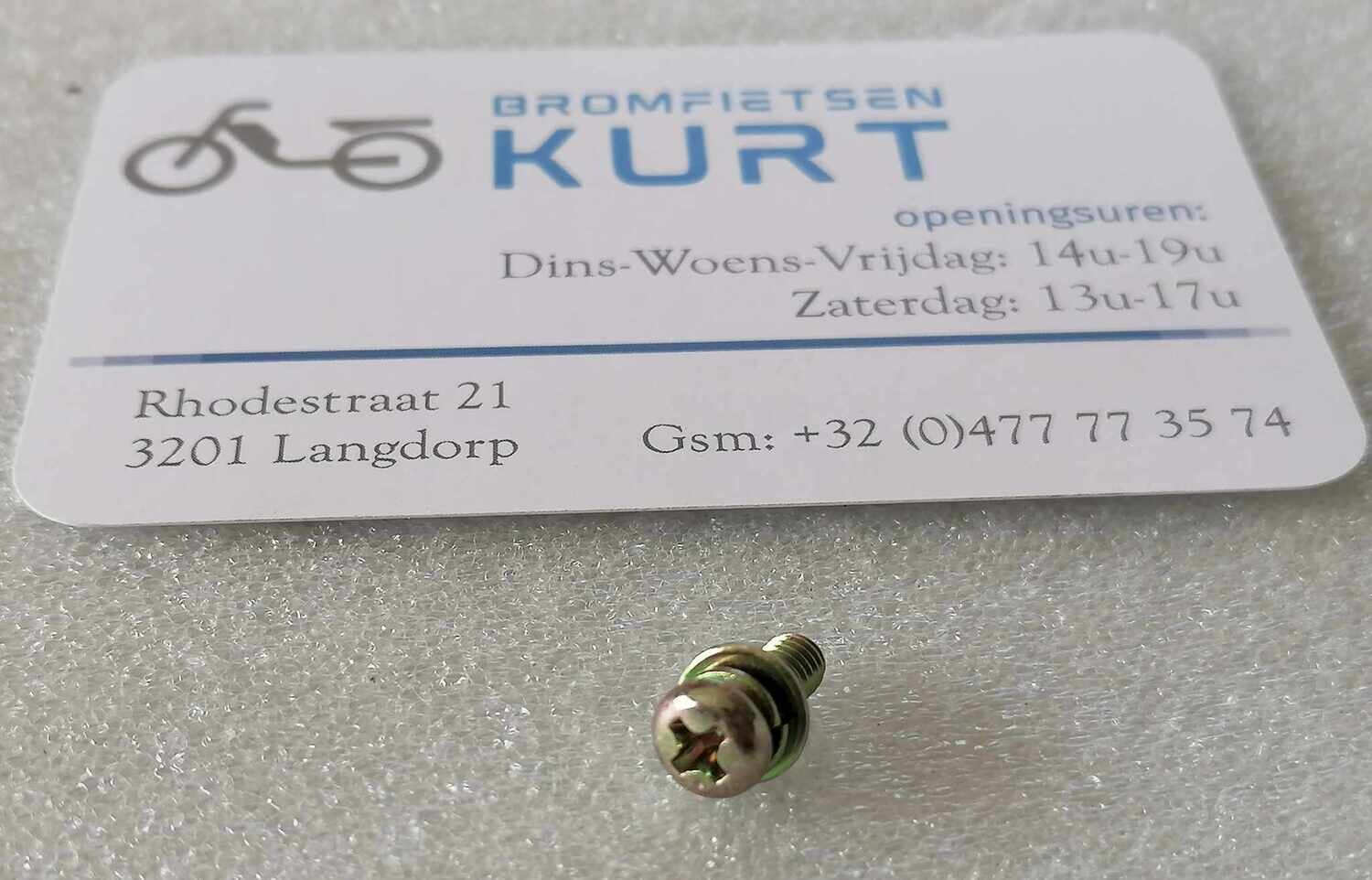 Bevesteging schroefje contact punten Bevesteging schroefje contact punten