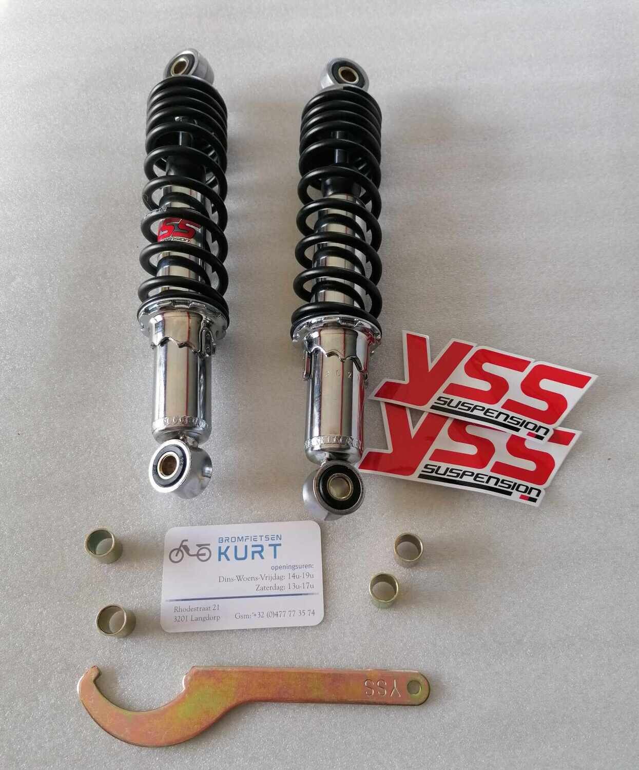 Schokbrekerset  280mm YSS  (chrome/zwart)