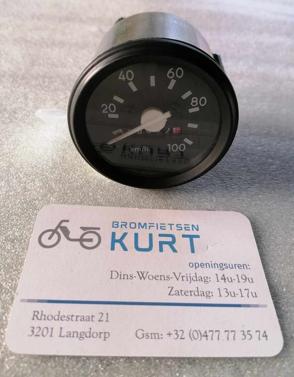 Km- Teller 100km/h zwarte rand ( 60 mm )