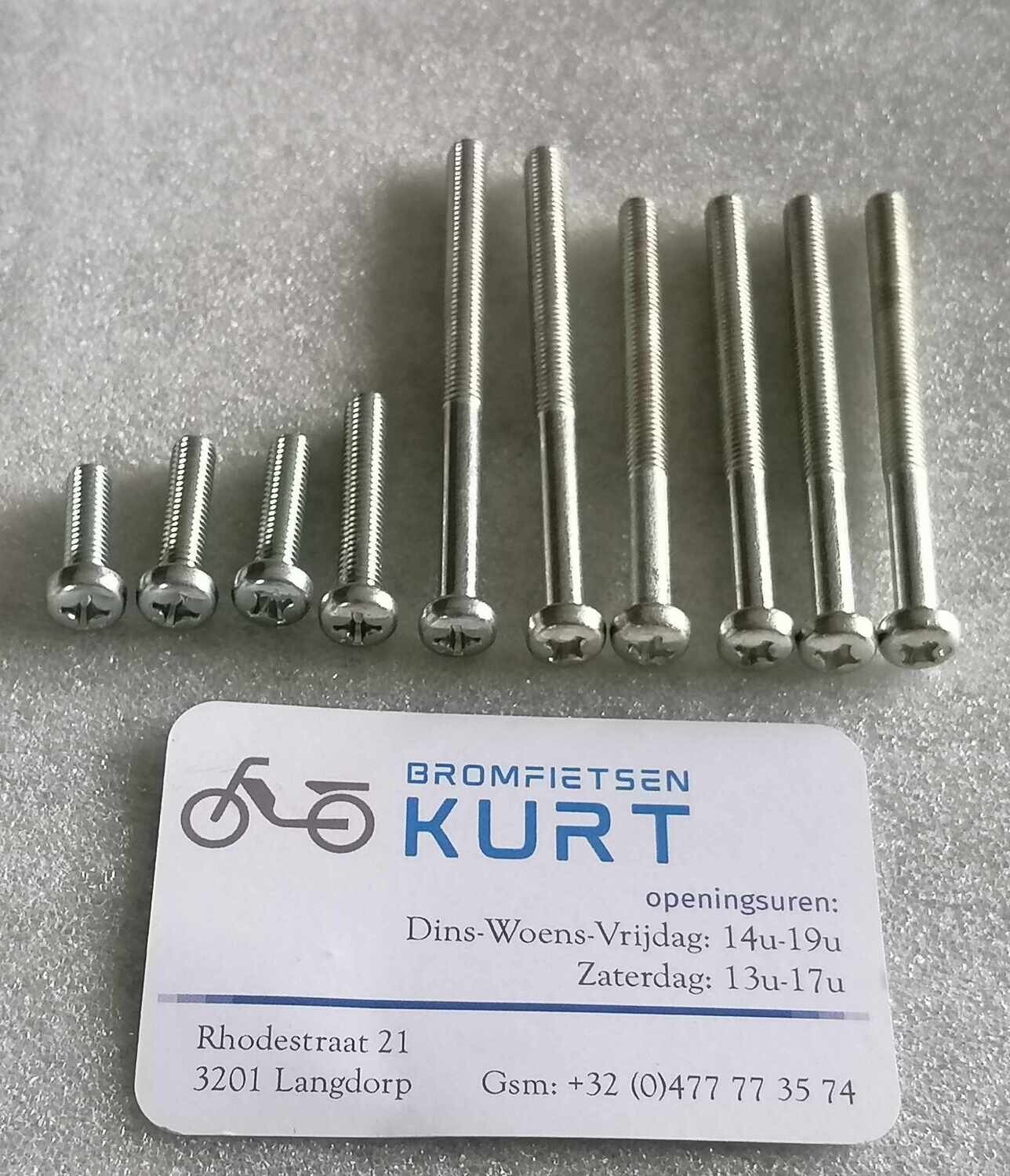 Boutenset zijcarter motorblok (origineel) 10 delig
