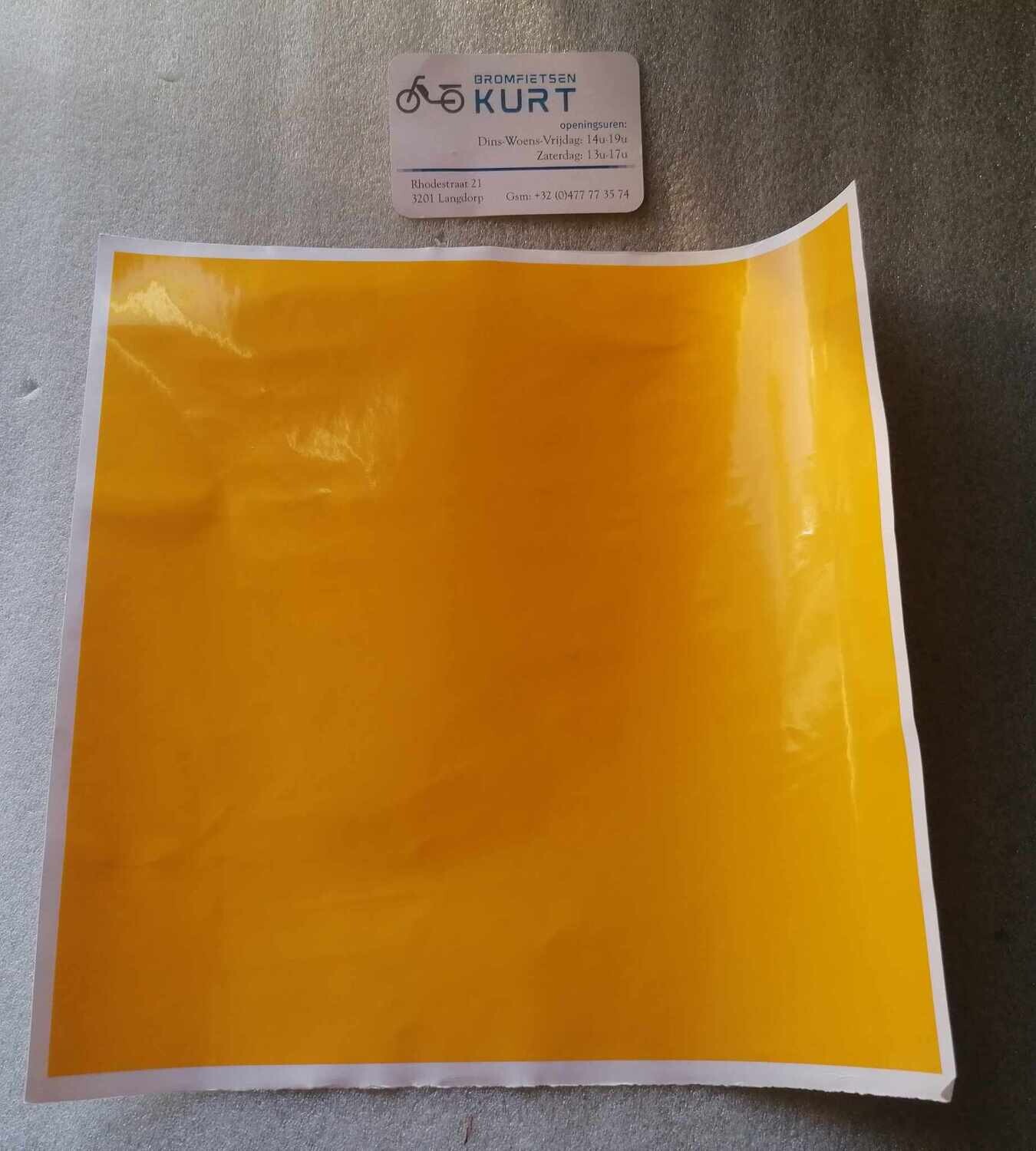 Sticker koplamp geel transparant (250x250mm)