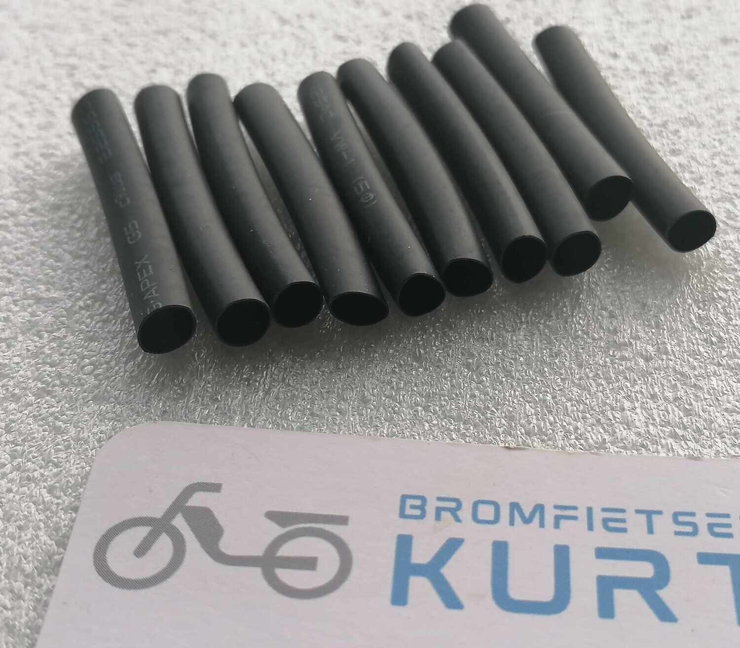 Krimpkous 5.0mmx40mm zwart (10st)