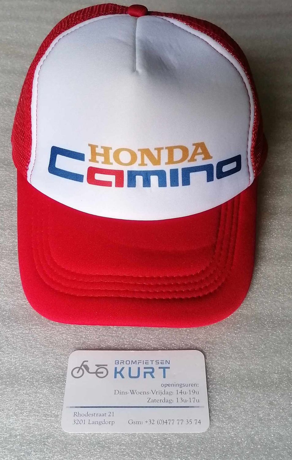 Honda Camino Pet rood/wit