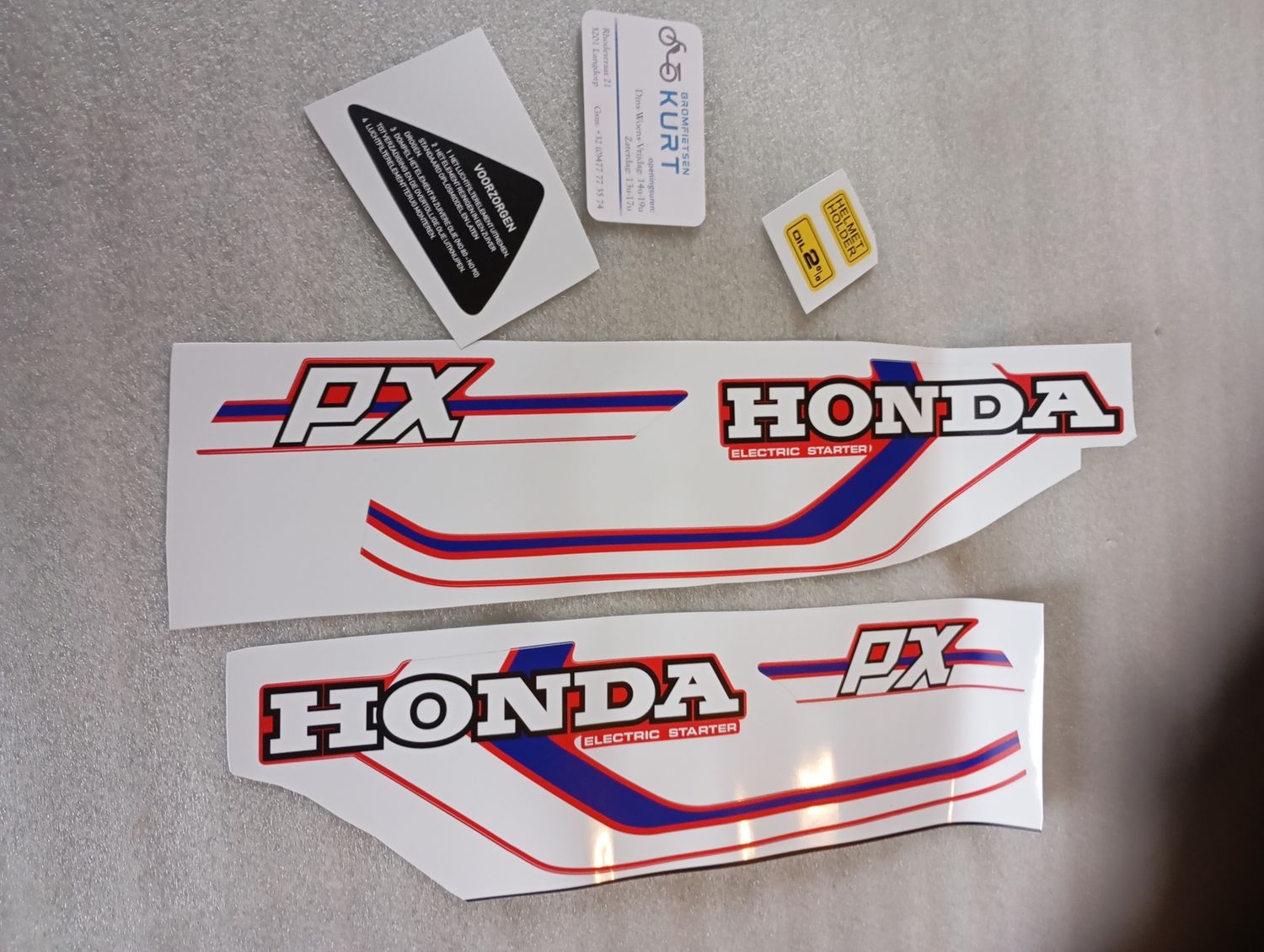 Stickerset rood-blauw-wit (7 delig)