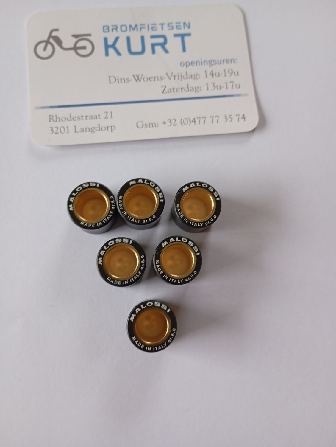Rollenset 6 gr malossi scootvario