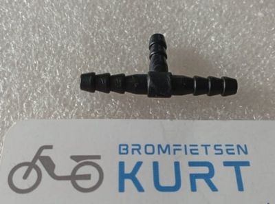 Benzineslang T-stuk 6mm (zwart)