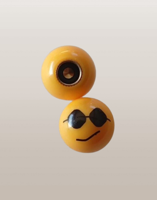 Ventieldopjes emoji (zonnebril)